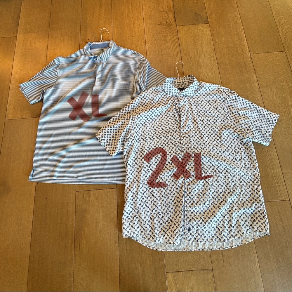 “Johnnie-O” Polo/Golf Shirts. Sizes XL and 2XL